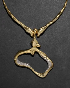 Solanales Crystal Modernist Collar Necklace