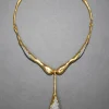 Solanales Crystal Teardrop Collar Necklace
