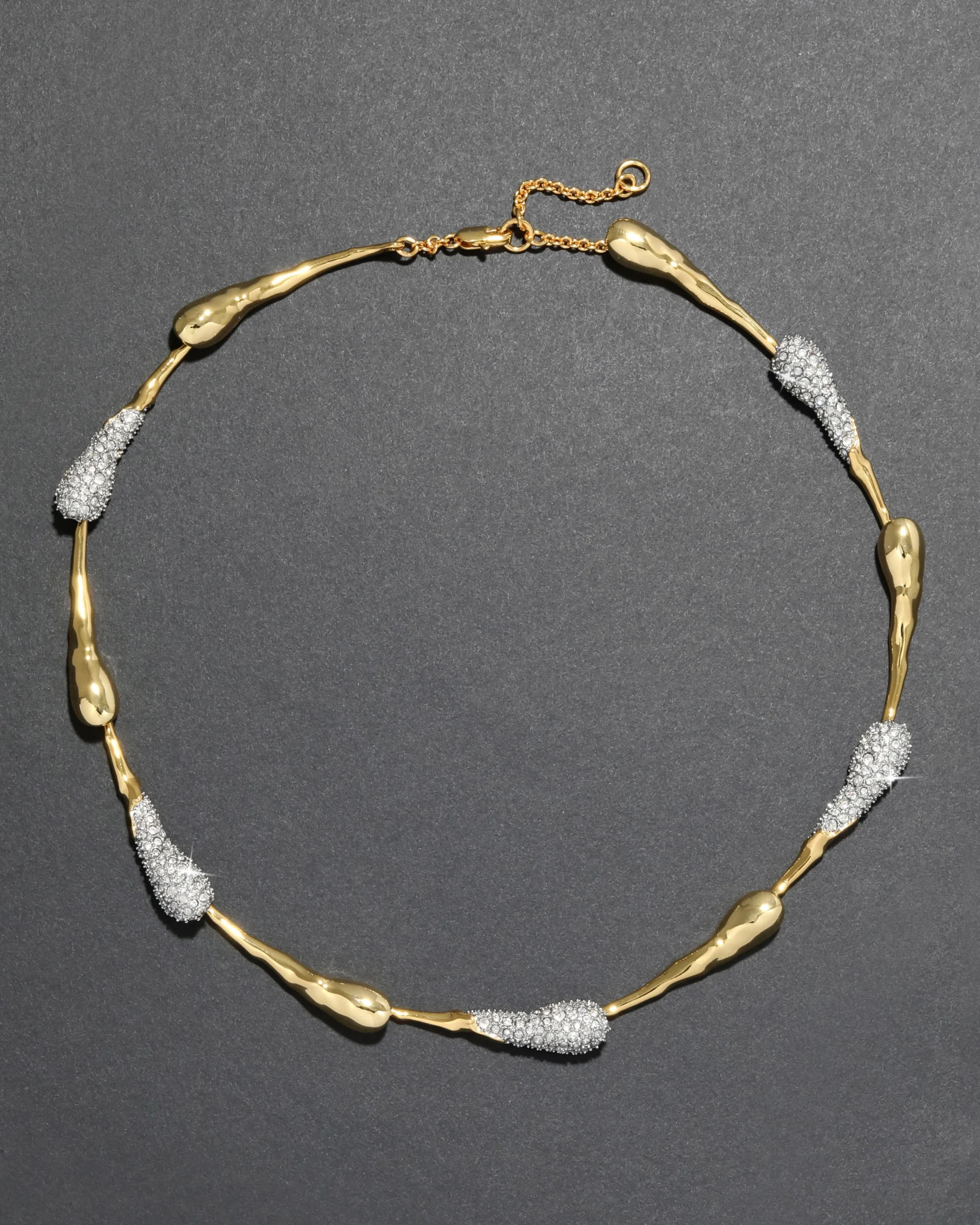 Solanales Crystal Teardrop Riviera Necklace