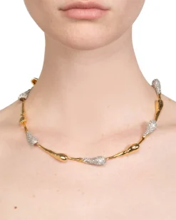 Solanales Crystal Teardrop Riviera Necklace