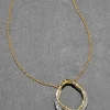 Solanales Gold Crystal Orbit Necklace
