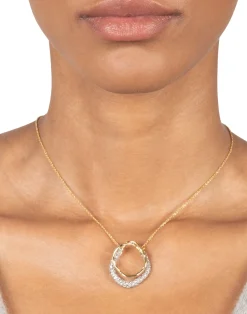 Solanales Gold Crystal Orbit Necklace