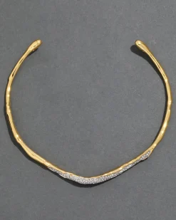Solanales Gold Crystal Skinny Collar