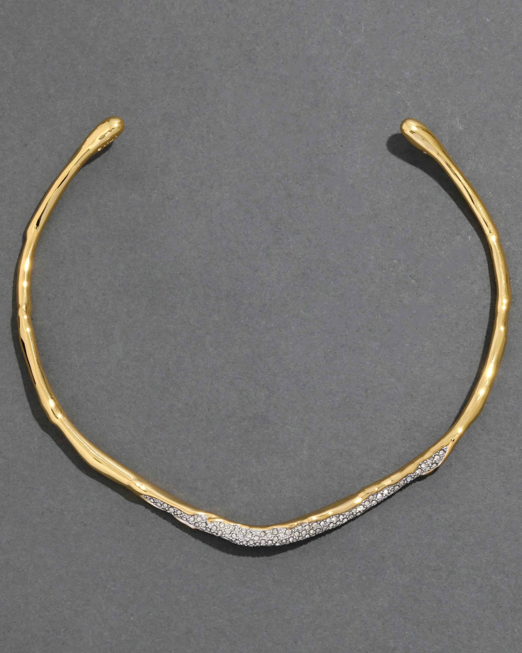 Solanales Gold Crystal Skinny Collar