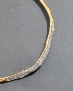 Solanales Gold Crystal Skinny Collar