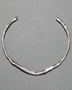 Solanales Silver Crystal Skinny Collar