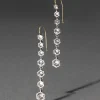 Sterling Silver & 14k Gold Graduated Cut Luminous Crystal Earrings