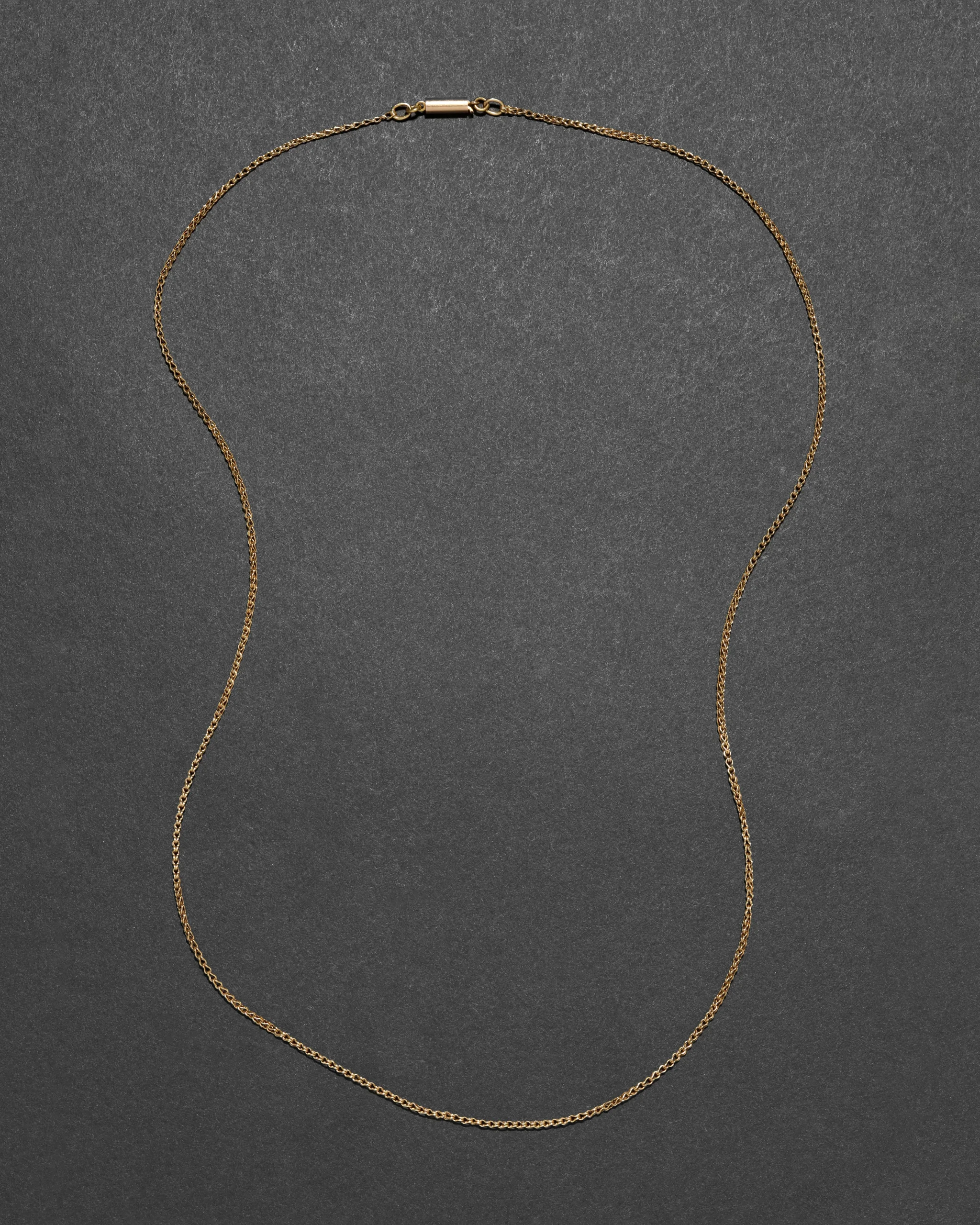 Vintage 9k Gold Foxtail Chain Necklace
