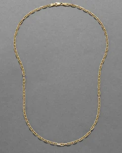Vintage 1980s 14k Gold Handmade Italian Link Chain Necklace