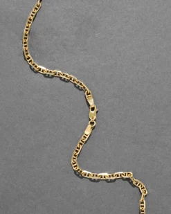 Vintage 1980s 14k Gold Handmade Italian Link Chain Necklace