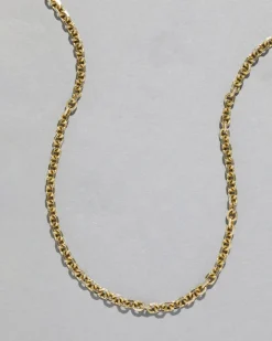 Vintage 1980s 14k Gold Italian Homemade Link Chain Necklace