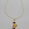 Vintage 1930s 14k Gold with Enamel French Mascot Pendant Necklace